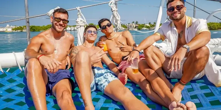 Cancun Booze Cruise Party Boat with DJ and Open Bar