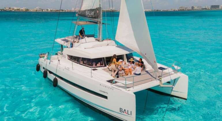 Cancun Bali 48 Luxury Catamaran Rental to Isla Mujeres