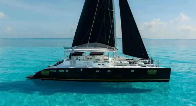 Contoy 69ft Catamaran Rental Cancun to Isla Mujeres