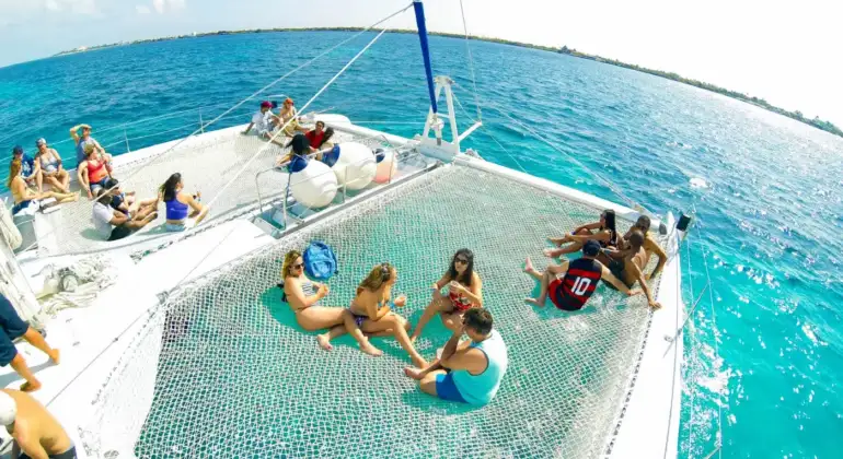 75FT Catamaran Cancun Private Luxury Charter